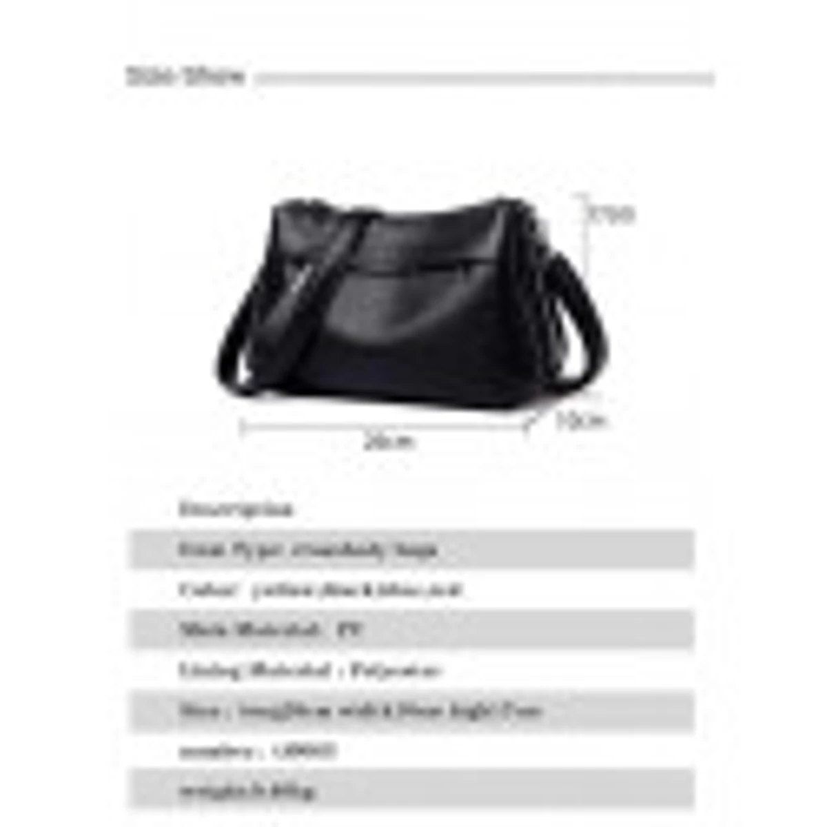 Crossbody bag atipasial leather ( black colour ) - Image 7