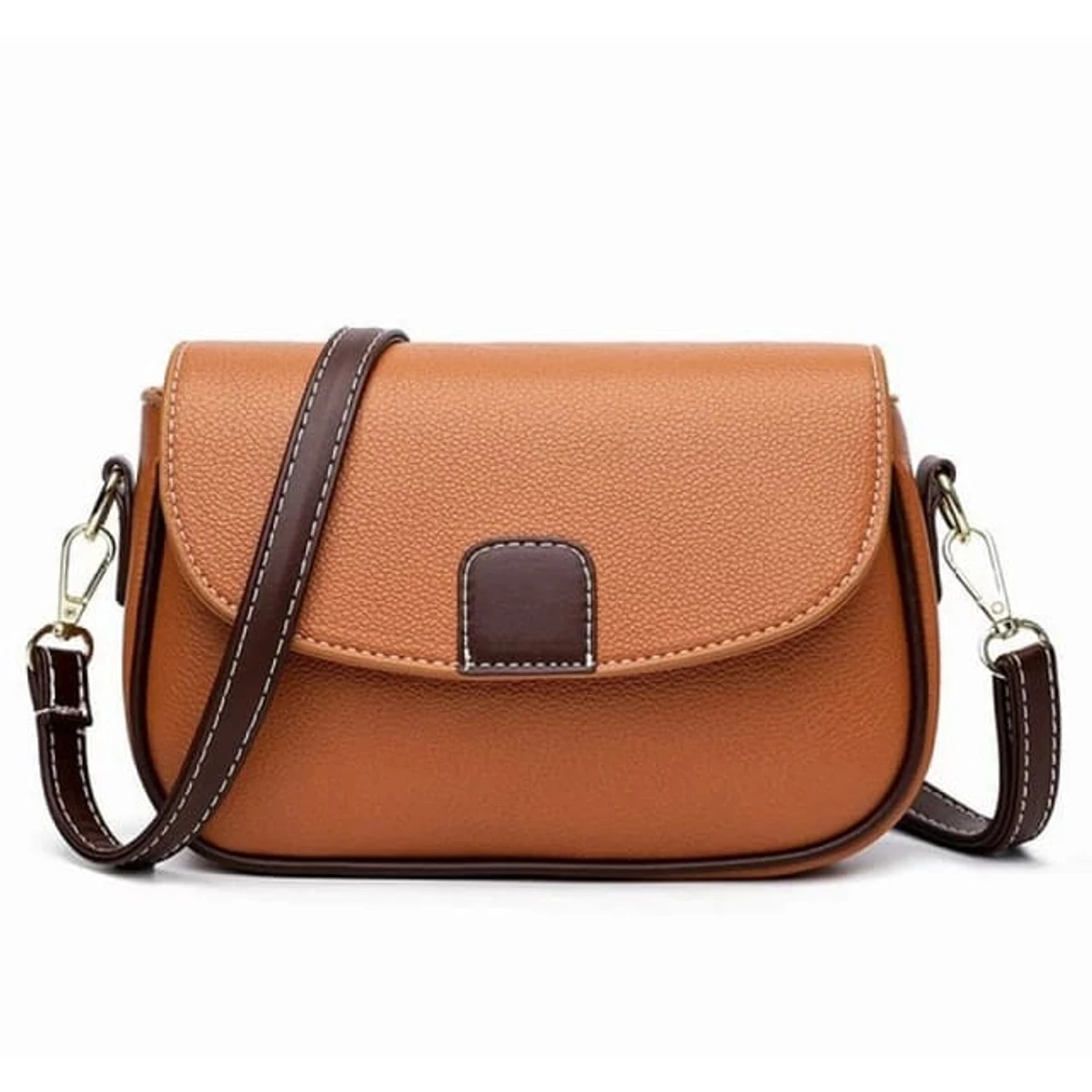 PU Leather Handbags Women Fashion Crossbody Bags(Orange Color) - Image 4