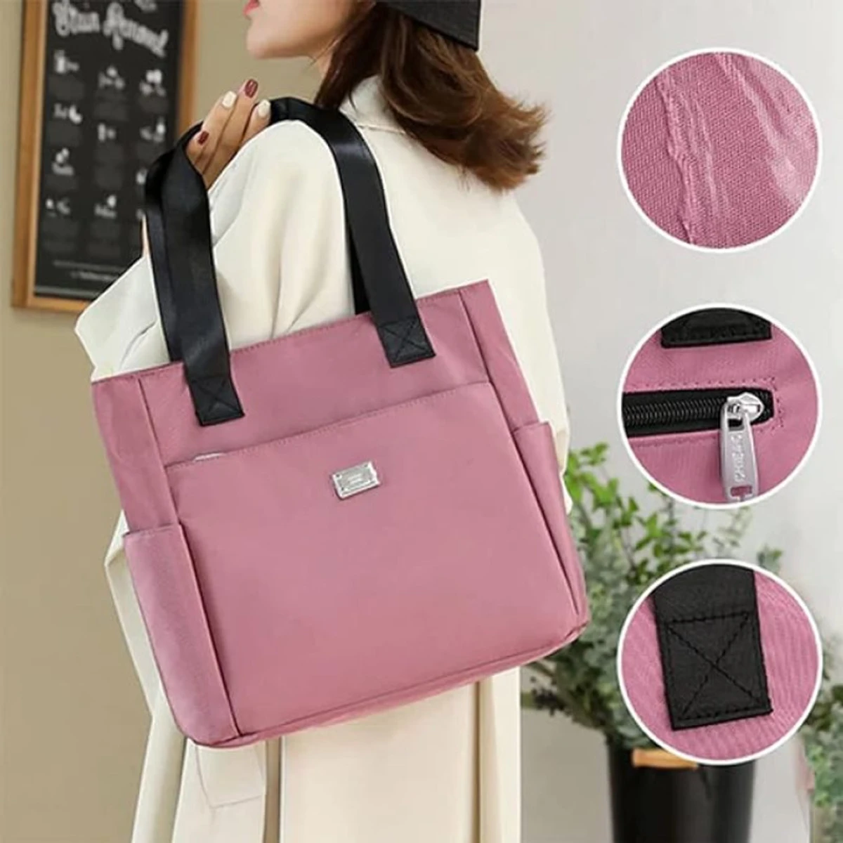 Fashion Shopping Bag ( Pink color ) - Image 3