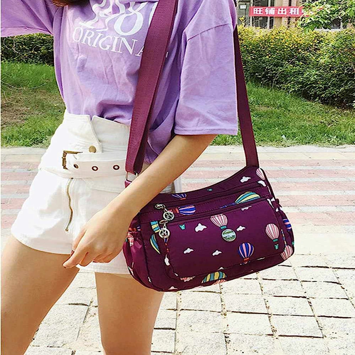 ( purple colour ) Korean sports travel shoulder bag