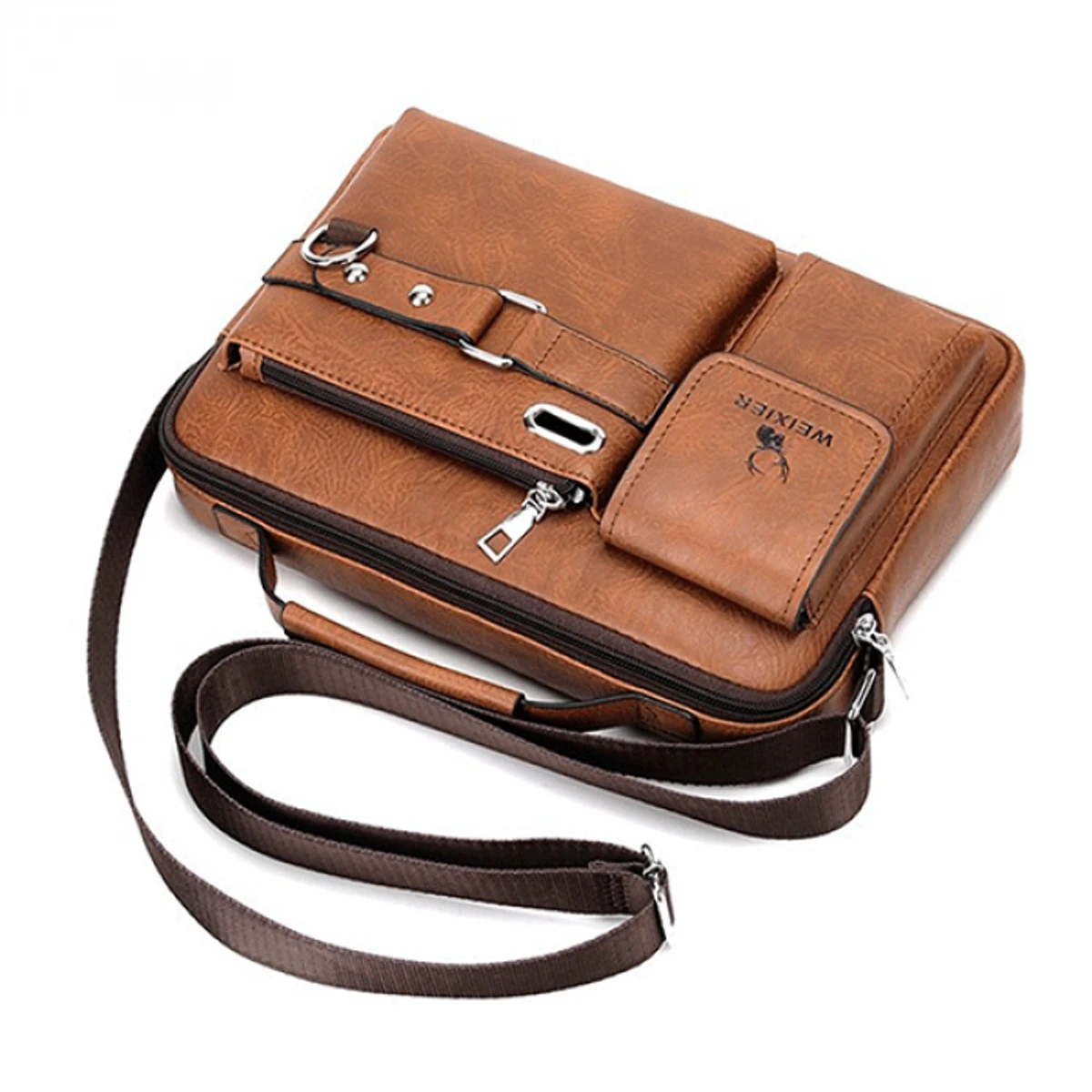 Men's Pu Leather Shoulder Bag (brown shape)