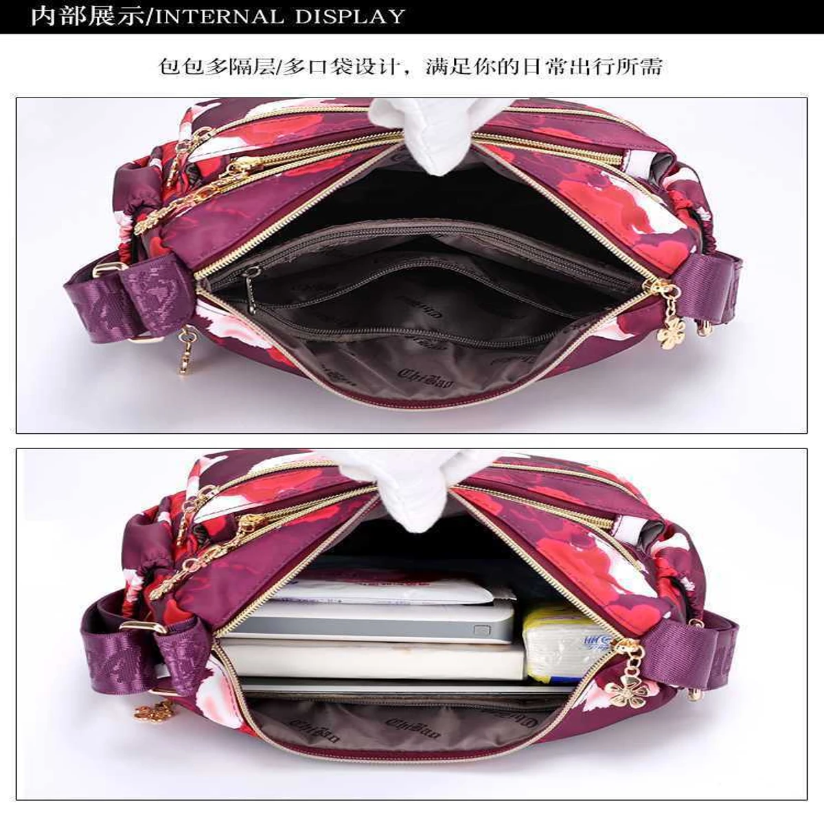 ( Light Maroon colour ) Korean sports travel shoulder bag - Image 5