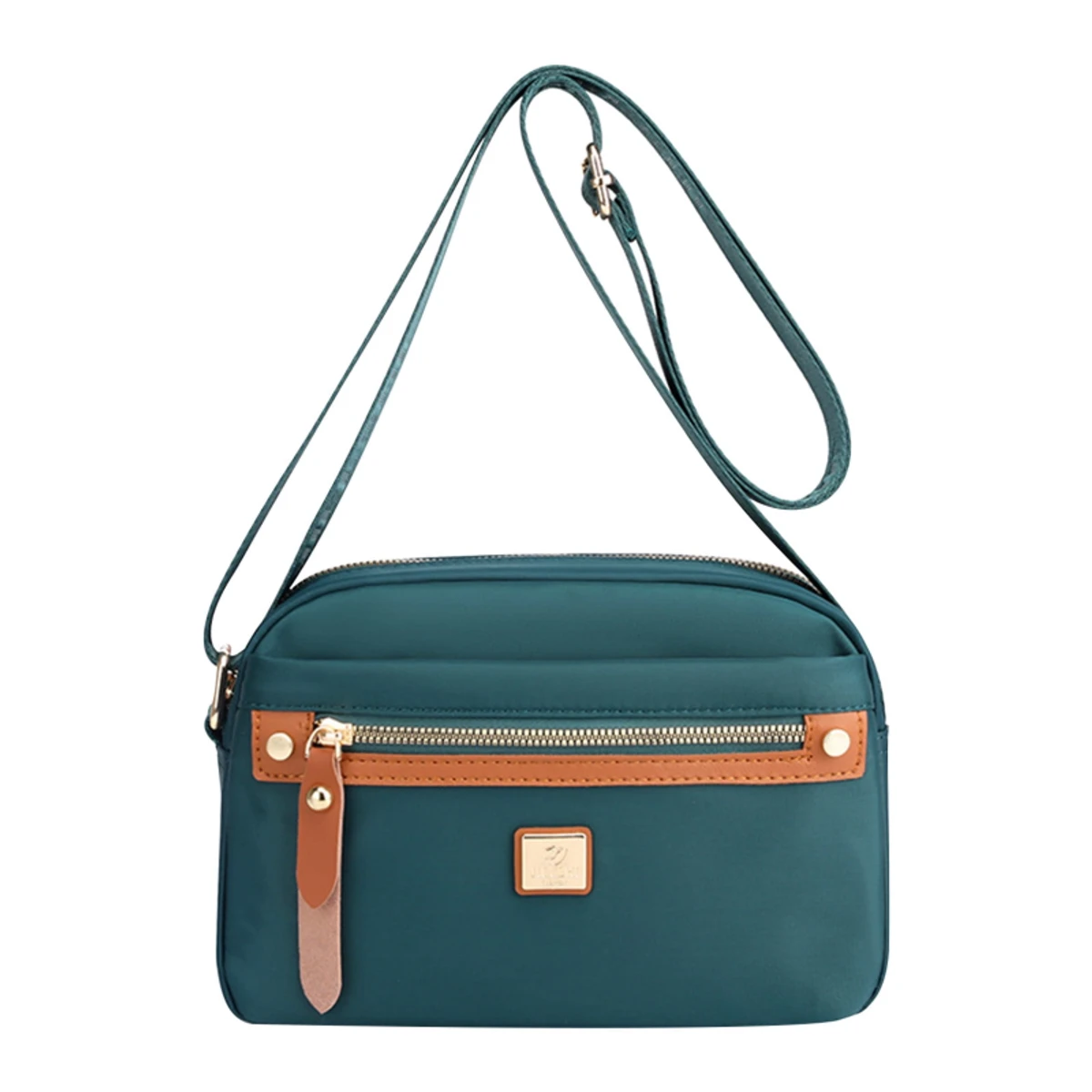 Nylon Fashion Cross-body Bag Lightweight Portable Shoulder Bag(green color)