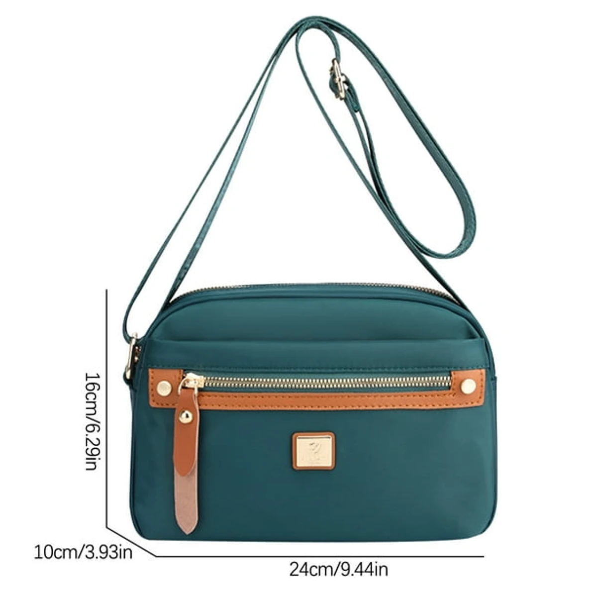 Nylon Fashion Cross-body Bag Lightweight Portable Shoulder Bag(green color) - Image 3