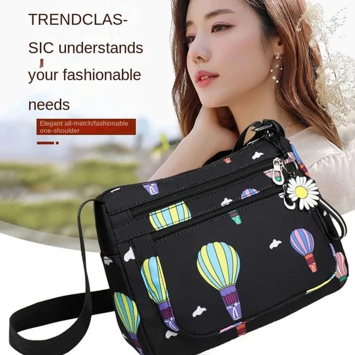 ( black colour ) Korean sports travel shoulder bag - Image 3