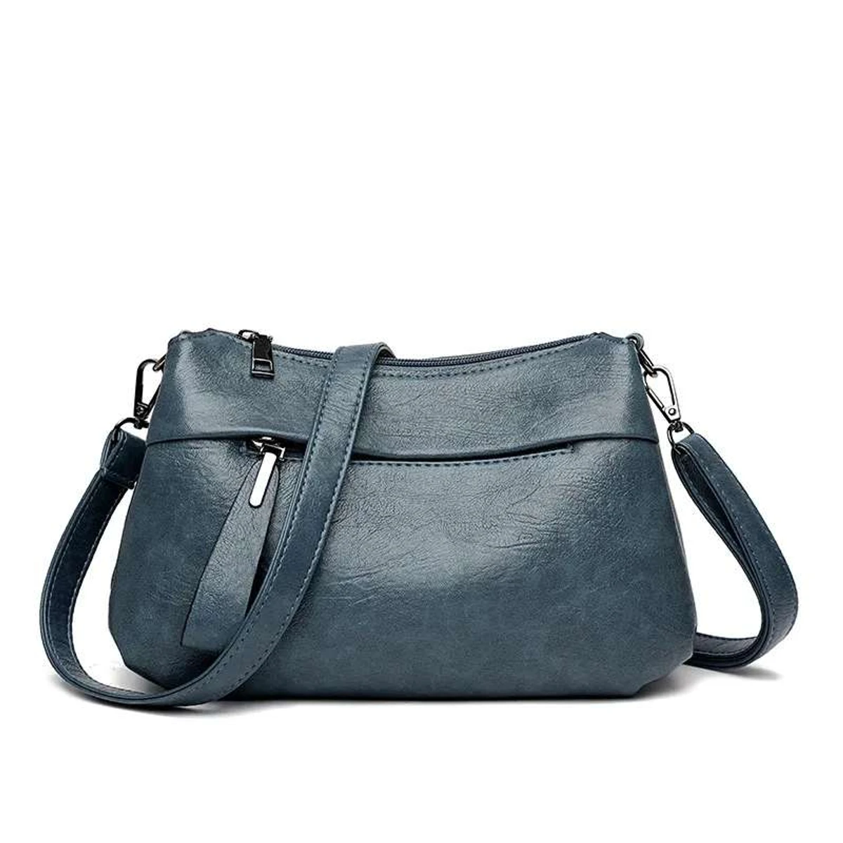 Crossbody bag atipasial leather ( blu color ) - Image 3