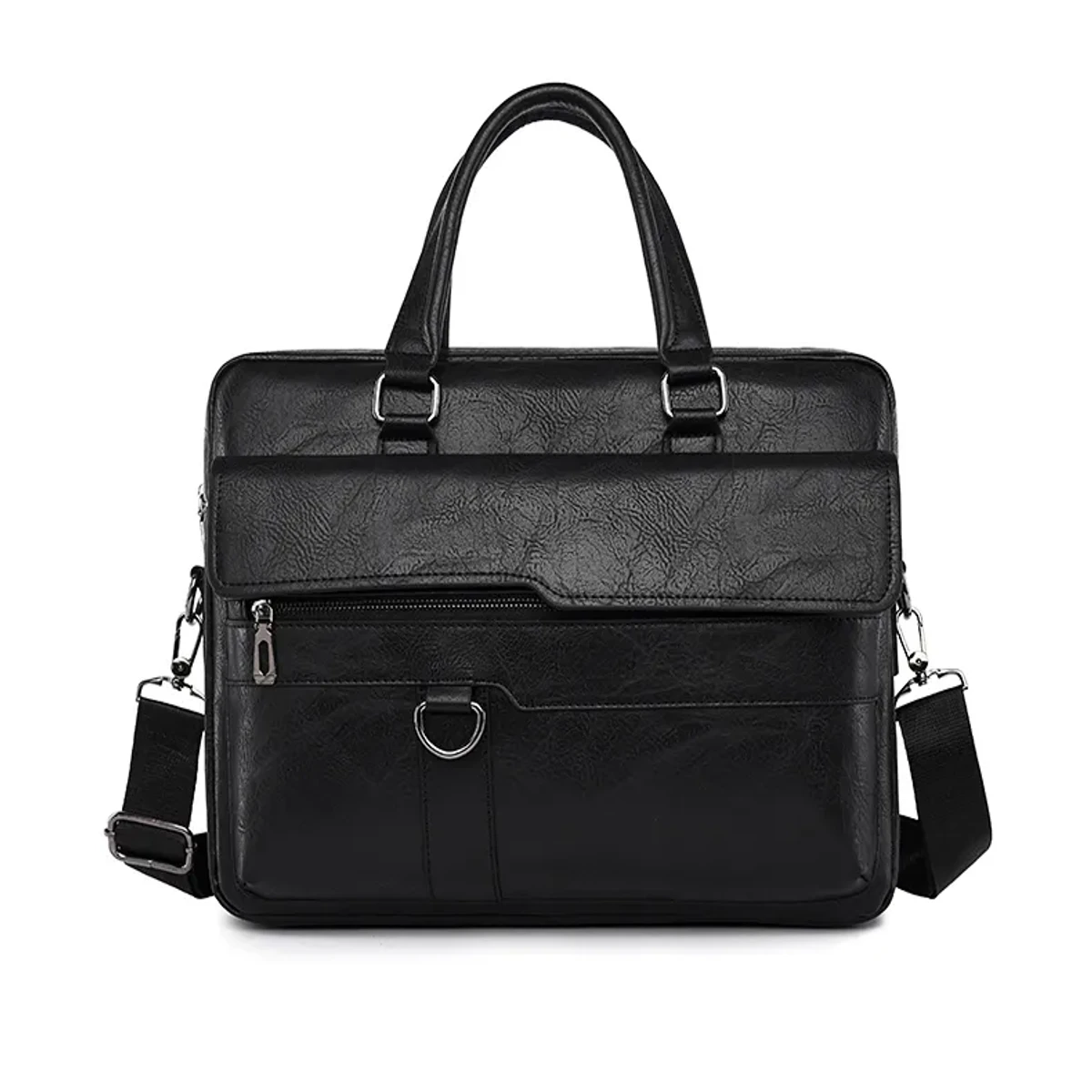 Amsburg Laptop Leather Bag(Black color) - Image 4